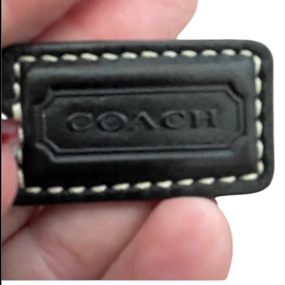 👛 Vintage COACH Signature Black Canvas Leather Mini Shoulder Hobo Handbag 11096 - Picture 6 of 6